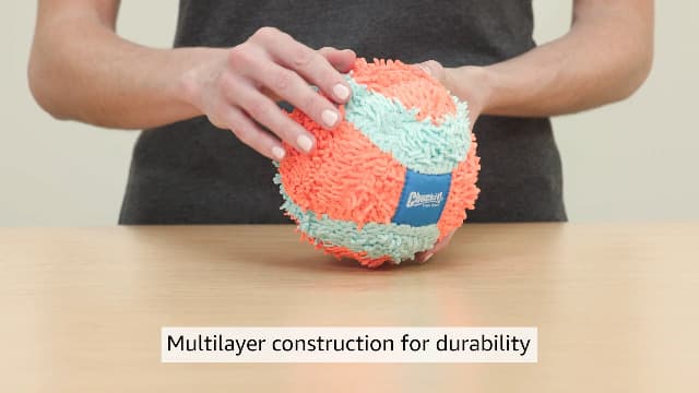 Chuckit! Indoor Fetch Ball Dog Toy for Dogs - Interactive Dog Toys for Boredom, 4.75 Inch, Orange and Blue