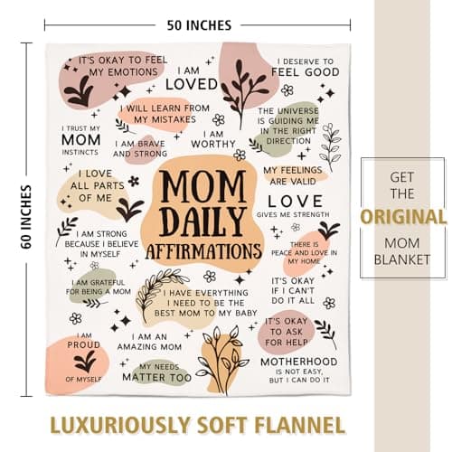 BaubleDazz New Mom Gifts Blankets, Pregnancy Postpartum Gender Reveal First Time Mommy Present, Mothers Day Birthday Gifts for Mom(50"X 60")