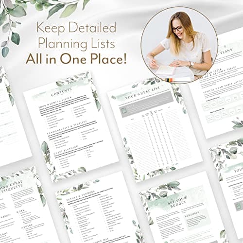 Your Perfect Day Wedding Planner Book and Organizer - Wedding Planner Book - Bridal Planning Binder with Countdown Calendar - Bride Gifts - (FLORAL)