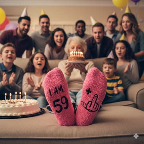 HAPPYPOP Funny Birthday Gifts Senior Women - Socks for Older Women, Gifts for 51-60 Years