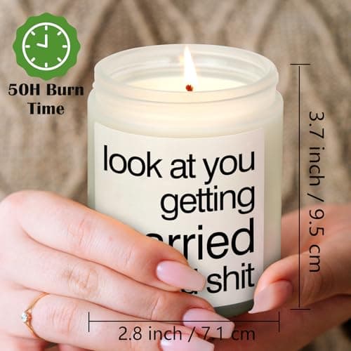 Wedding Gifts for Couples 2025, Funny Bridal Shower Gifts Personalized Lavender Scented Candles Bride Bridesmaid Proposal Custom The Bride to be 2025