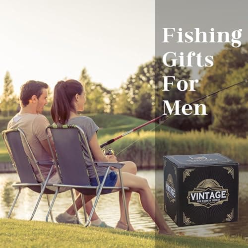 Fishing Gifts For Men, Whiskey Gifts for Men Fisherman, Fishing Gift For Man Boys Unique, Funny Bourbon Angling Gift, Whiskey Set Presents For Man