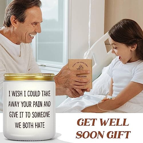 Get Well Soon Gifts for Women Men, Funny Present for Her Him After Surgery, Feel Better Gift for Mom Sick Friends, Grieving, Divorce, Sorry for Your Loss, Take Your Pain Candle