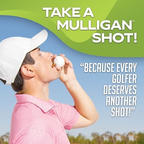 GoSports Mulligan Shots Golf Ball Shot Glasses with Lids - 12 Pack - Funny Golf Gifts for Men