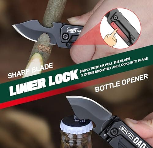 Fathers Day Dad Gifts - Gifts for Dad, Fathers Day Dads Gift from Daughter, Son, Wife - Dads Birthday Gift, Christmas Dad's Presents for Husband, Stepdad, Men - Keychain Presents, Portable Tool