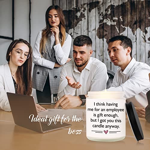 Afterprints Scented Candles - Boss Gifts for Women Men, Funny Birthday Gift for Best Boss Lady, Christmas Cool Gifts for Bosses Female- Lavender Natural Soy Wax Candle