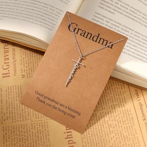 Lcherry Faith Cross Pendant Necklace for Women Religious Christian Jewelry Mother's Day Gifts for Women