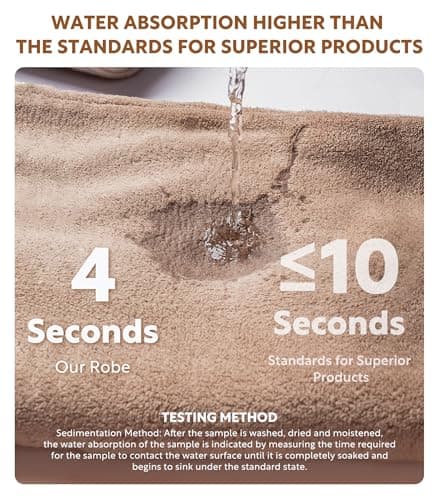 DAVID ARCHY Men's Hooded Robe Soft Coral Fleece Microfiber Bathrobe