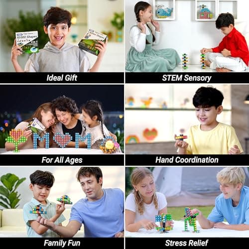 TOSY Magnet Fidget Spinner Mini - 8 Blocks, 3 in 1 Toy: Transformable Fidget Spinner, Infinity Cube, 2x2 Puzzle Cube, Christmas Stocking Stuffers Gift for Kids/Adults, STEM Sensory Stress Relief Toy