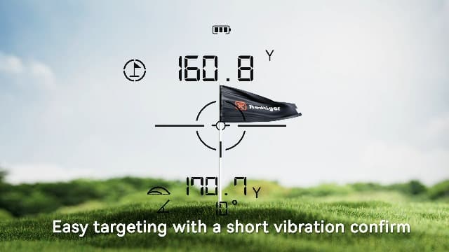 REDTIGER Golf Rangefinder with Slope, 1200 Yards Laser Range Finder Golfing, 7X Magnification, Flag Pole Locking Vibration, Rechargeable Range Finders with Magnet Stripe, GolfVue Series 1