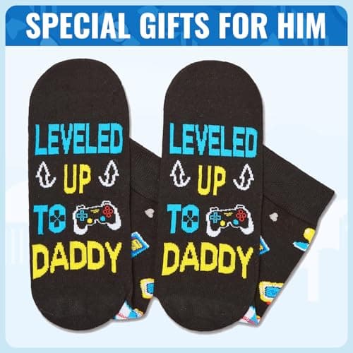 HAPPYPOP Family Gifts for Him - Gifts for New Dad Son Father, Novelty Socks for Men