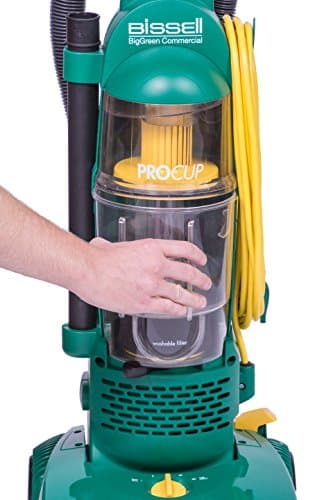 BISSELL BigGreen BGU1937T 13.5" Pro Cup Bagless Upright Vacuum with On-board Tools, 44" Height, 13.5" Wide, 13.2" Length, Polypropylene, 2 fl. oz. Capacity, Green