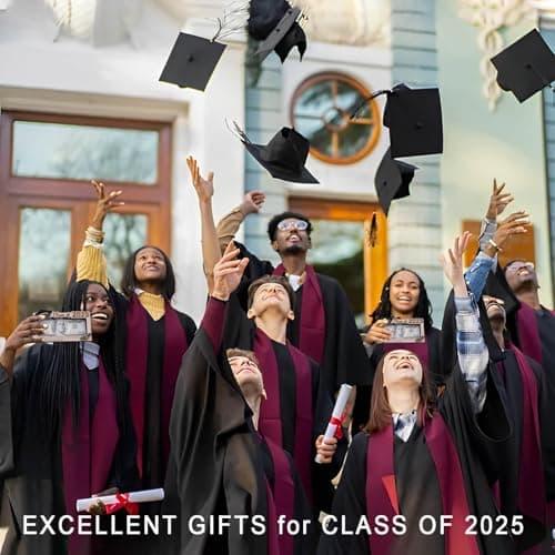 Graduation Gifts 2025 Money Holder, Wooden Graduation Money Cash Envelope Box for Class of 2025 Senior College University Graduates Holiday Christmas Gifts