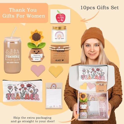 Ithmahco Teacher Appreciation Gifts for Women, Funny Teacher Christmas Gifts Supplies for Best Daycare, Preschool, Kindergarten, Music, Assistant Teachers from Students, End of Year Thank You Gift