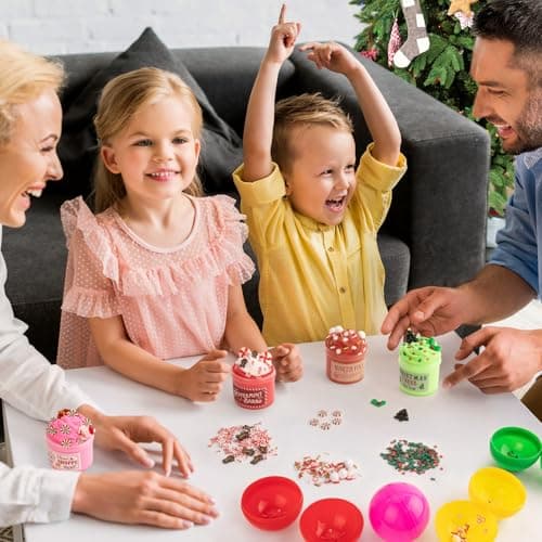 Christmas Stocking Stuffers - Slime for Kids - 4 Pack Slime Balls - Toys Slime Kit Xmas Gifts for Classroom Rewards Teens Girls Boys 4 5 6 7 8 9 10 11 12 Year Old and Adults