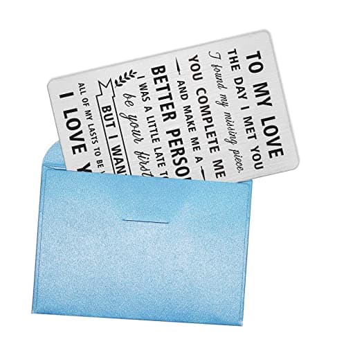 Alotozo Groom Gifts from Bride, Husband Wedding Gift from Wife, Engraved Wedding Card to My Love, Wedding Day Keepsake