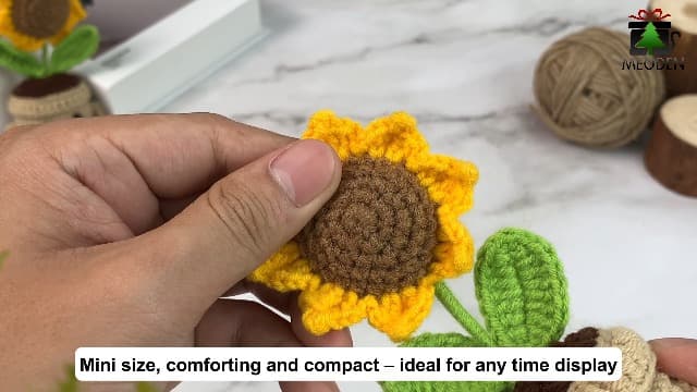 Mini Birthday Gifts for Mom, Mom Gifts from Daughters Remember I Love You MOM, Handmade Crochet Cute Small Sunflower Gifts, Gift for Mom from Daughter, Son, Mothers Day for Mom