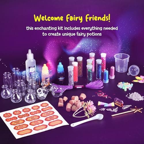 Dan&Darci Fairy Magic Potion Kit for Kids - Gifts for Girls - 6 7 8 9 10 Year Old Girl Gift - Christmas Ideas - Toys 8-10 7-8 - Arts and Crafts for Kid Ages 6-8 Years - Magical Workshop Craft Kits