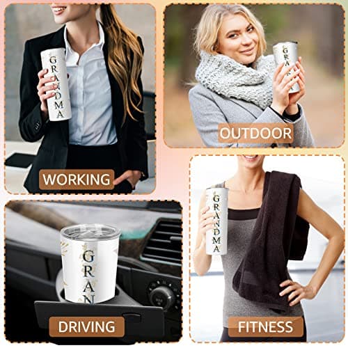 Gifts for Grandma- Best Grandma Stainless Steel Tumbler- Cute Grandma's Mother's Day Birthday Christmas Gifts- Gift for Grammy, Grandmothers, Grandmom from Grandchild Grandson Granddaughter