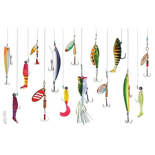 Tervis Fishing Lures Made in USA Double Walled Insulated Tumbler Travel Cup Keeps Drinks Cold & Hot, 16oz, Classic