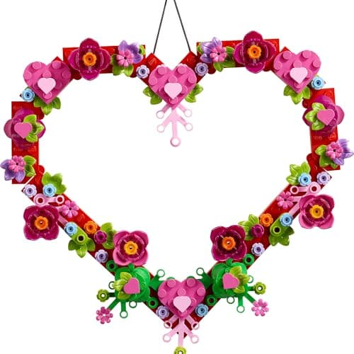 LEGO Heart Ornament Building Toy Set - Fun Arts and Crafts Idea for Girls and Boys, Ages 9+ - Gift for Kids - Display on The Wall as Home Decoration - 40638