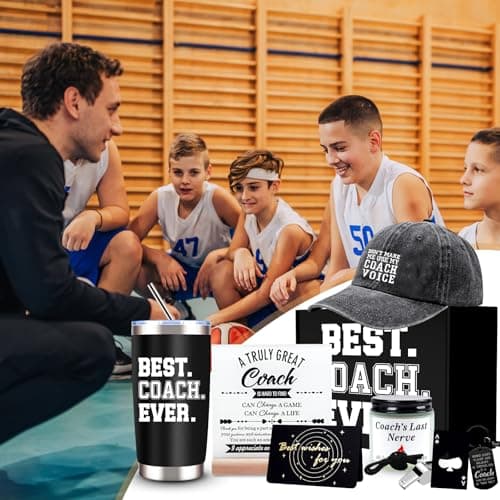 Coach Gifts for Men Women, 20 Oz Best Coach Ever Tumbler Gifts, Thank You Coach Gifts, Birthday Christmas Gifts for Coach, Soccer Football Softball Basketball Swim Coach Appreciation Gifts