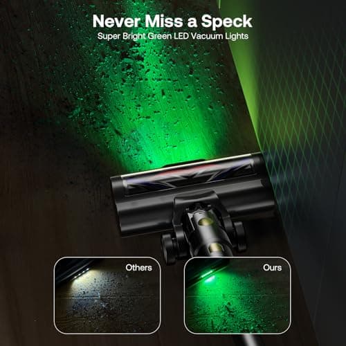 Trucozie Cordless Vacuum Cleaner, Self-Standing Lightweight Stick Vacuum with 50 mins Runtime, Powerful Suction, Anti-Tangle Wireless Vacuum for Home, Hardwood Floor, Carpet, Pet Hair, Black