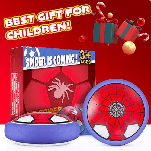 Soccer Toys for Boys 4-6 Hover Soccer Ball Indoor Gifts for Boys Kids Toys Birthday Gifts for 4 5 6 7 8 9 10 Year Old Boy Air Floating Soccer Toy with LED Lights Foam Bumper