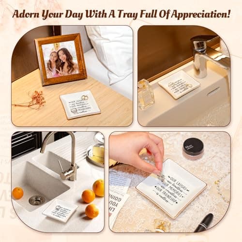 PUDDING CABIN Best Friend Birthday Gifts for Women Friendship is Endless Jewelry Dish for Women Rings Earrings, Unique Gifts for Woman Female Friend Birthday Christmas Mothers Day Gift