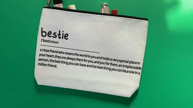 Bestie Friend Gifts for Women, Makeup Cosmetic Bag, Unique Christmas Birthday Graduation Xmas Gifts for Teens Sister, Adult Women Bridal Shower Party Travel Essentials Toiletry Case, Girls Presents