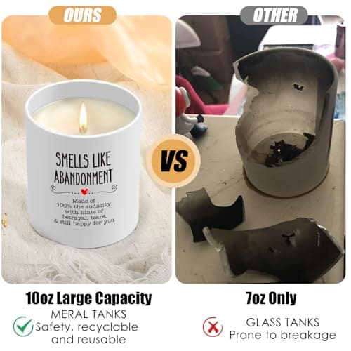 Farewell Retirement Gift for Coworker Friend, 10OZ Funny Leaving Candle Gifts, Moving Away Going Away Goodbye Gifts for Women Coworkers Work Bestie, Smells Like Abandonment Scented Soy Candle