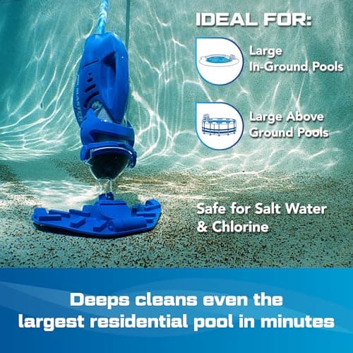 POOL BLASTER Max CG Cordless Pool Vacuum for Commercial Grade Cleaning & Heavy Duty Power, Handheld Rechargeable Swimming Pool Cleaner for Inground & Above Ground Pool, Hoseless Design by Water Tech