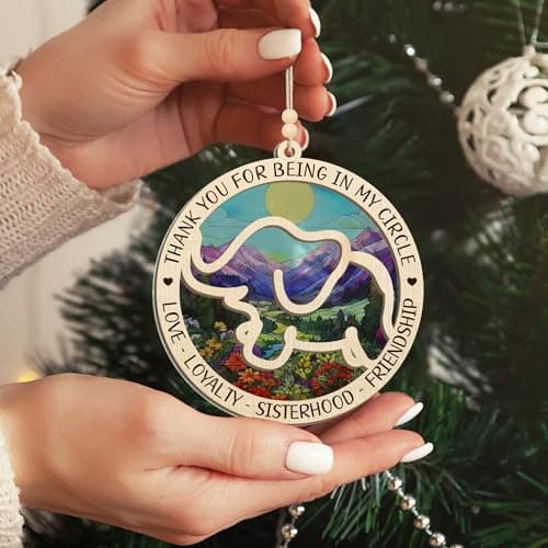 GEEMBI Elephant Gifts for Women - Suncatcher Christmas Ornaments 2025 for Tree Decorations - Elephant Ornament for Christmas Decorations, Sister Gifts for Friends, Friend Gift for Sister
