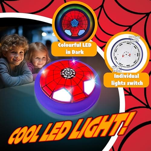 Soccer Toys for Boys 4-6 Hover Soccer Ball Indoor Gifts for Boys Kids Toys Birthday Gifts for 4 5 6 7 8 9 10 Year Old Boy Air Floating Soccer Toy with LED Lights Foam Bumper
