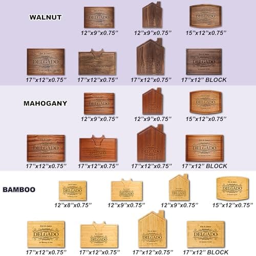 Personalized Cutting Board - Custom Engraved Wood Charcuterie Board - Best Wedding Gift Idea for Couples (Bride & Groom), Newlyweds - Handcrafted in USA from Premium Hardwood 002