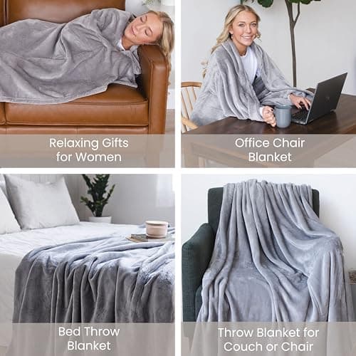 Wearable Blankets for Women, Adult Wearable Blanket Men, Girlfriend Gifts for Women Dorm Room Essentials for Her