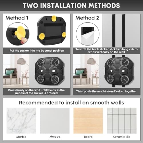 Music Boxing Machine Sport Toys for Kids and Adults,Wall Mounted Bluetooth Smart Punching Target,Training Pad Toy with Boxing Glove,Ideas Toys for Boys Girls Kids 3 4 5 6 7 8 9 10 11 12+ Years Old