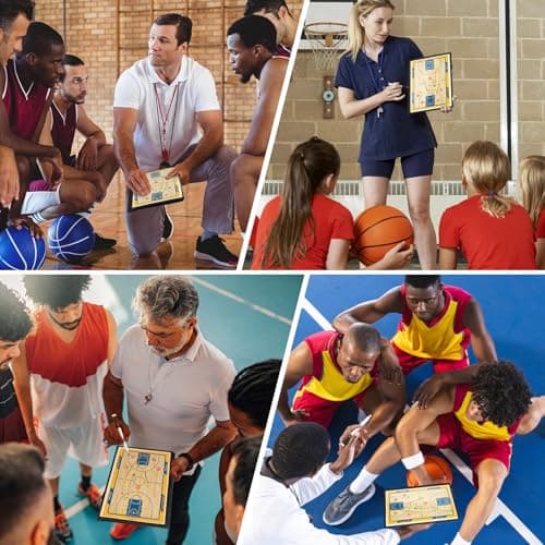 Basketball Coaching Board Coaches Clipboard Tactical Magnetic Board Kit with Dry Erase, Marker Pen and Zipper Bag (Basketball Board) (Basketball Coaching Board) (Basketball Coaching Board)