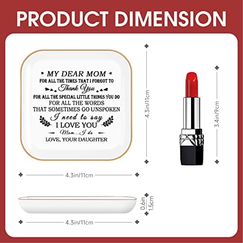 Birthday Gifts for Mom from Daughter Jewelry Dish - Thank You! for all the words that sometimes go unSpoken, I need to say I Love You!" Gifts for Mom Christmas Mothers Day Valentines Thanksgiving