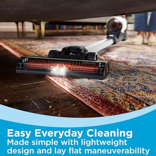 BLACK+DECKER POWERSERIES 20V MAX Cordless Stick Vacuum Cleaner, Household Vacuum Cleaners for Hardwood Floors and Carpet, LED Lights, Detachable, Anti-Tangle, Lightweight, Bagless (BHFEA18D1)