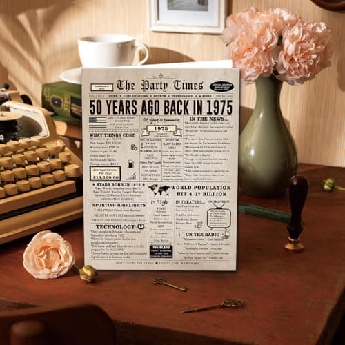 Ziwenhu Large 50 Years Old Birthday Gifts for Women Men,Happy 50th Birthday Card for Husband Wife,50 Anniversary Card Gifts for Mom Dad,50th Birthday Decorations