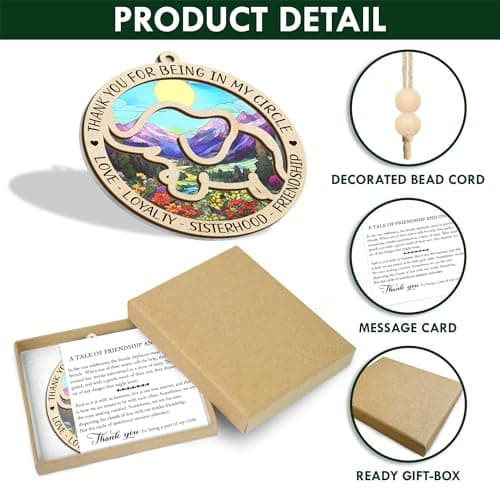 GEEMBI Elephant Gifts for Women - Suncatcher Christmas Ornaments 2025 for Tree Decorations - Elephant Ornament for Christmas Decorations, Sister Gifts for Friends, Friend Gift for Sister