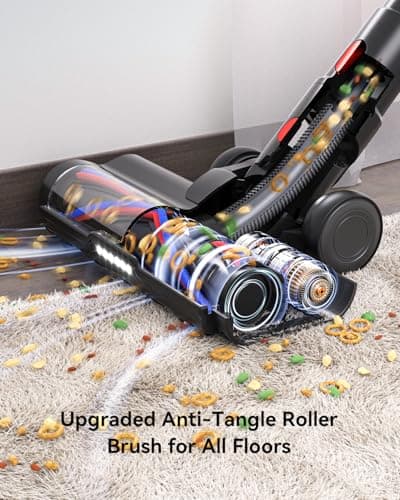 Cordless Vacuum Cleaner, Upgraded 55KPA 650W 70Mins Stick Vacuum with Hurricane Mode, Self-Standing, Touch Screen, 1.8L Dust Cup, Anti-tangle Wireless Vacumm, Vacuum Cleaners for Home/Pet Hair/Carpets