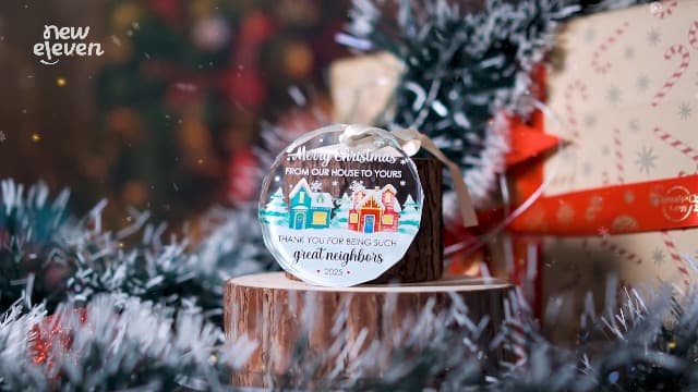 NewEleven Neighbor Gifts - Thank You Gift, Neighbor, Best Gift for Neighbors and Friends - Cute Ornament for Neighborhood from Friend - Christmas Ornament