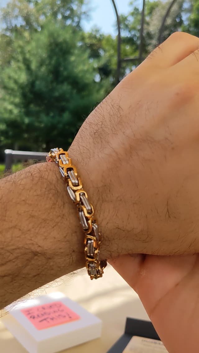 Love You This Much Steel Twist Bracelet for Him - Birthday & Wedding Gift for Husband, Boyfriend, or Fiance