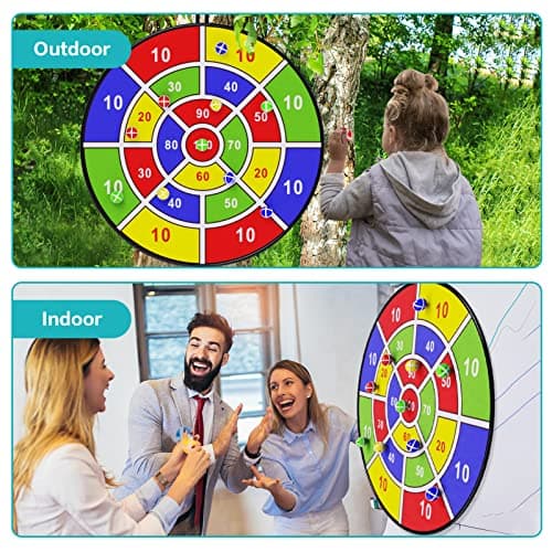 BooTaa 29" Large Dart Board for Kids, Kids Dart Board with Sticky Balls, Boys Toys, Indoor/Sport Outdoor Fun Party Play Game Toys, Birthday Gifts for 3 4 5 6 7 8 9 10 11 12 Year Old Boys Girls