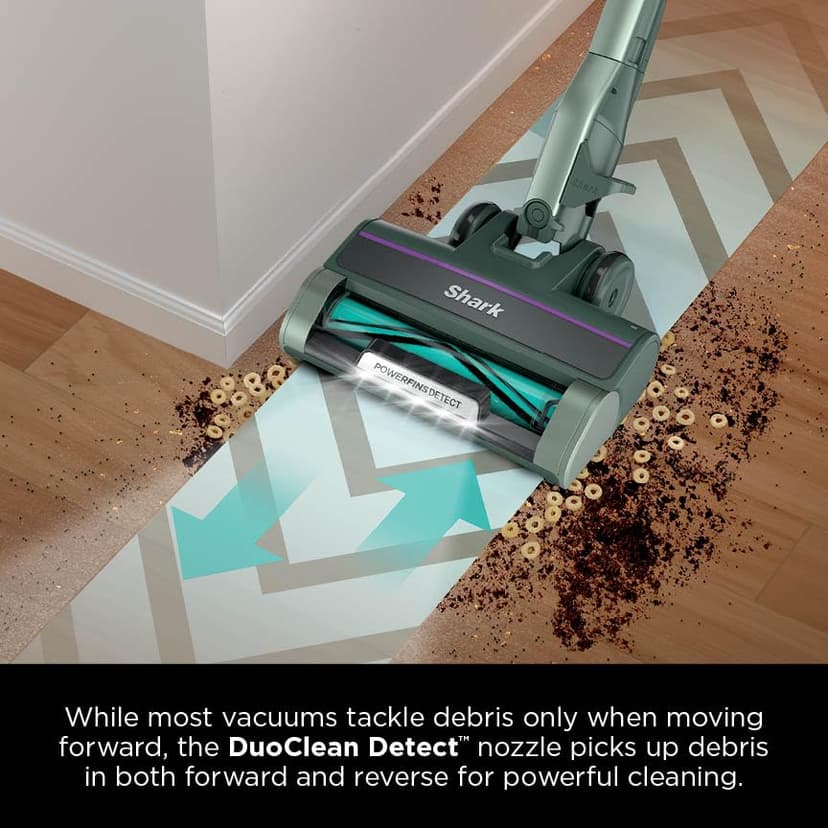 Shark Detect Ultralight Corded Stick Vacuum with Direction Detect and Self-Cleaning Brushroll, Powerful Hair Pickup, Ultra-Lightweight, Crevice & Upholstery Tool Included, Evergreen, HZ752