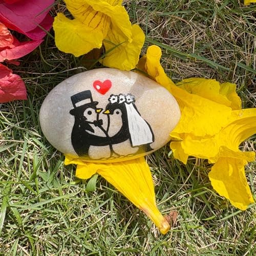 mqajdv Penguin Groom Gift from Bride – To My Husband on Our Wedding Day – Thoughtful Marriage Keepsake for Husband from Wife-to-Be – Unique Big Day Gift with Card