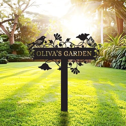 Metal Signs Customized | Personalized Garden Stake Metal Sign | Custom Metal Garden Sign | Personalized Garden Name Sign | Custom Sign Outdoor Metal | Gardening Decor Gifts for Gardeners