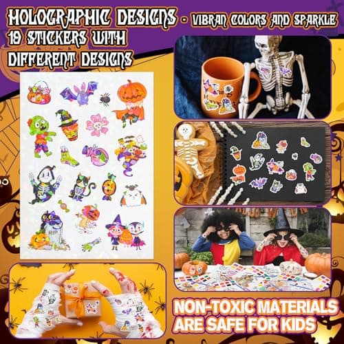 Yeolepor Halloween Crafts for Kids - Paint with Water Books and Stickers for Toddlers Mess Free Watercolor Painting Set Drawing Activities Treats Toy Halloween Gifts for Boy Girl Ages 4 5 6 7 8